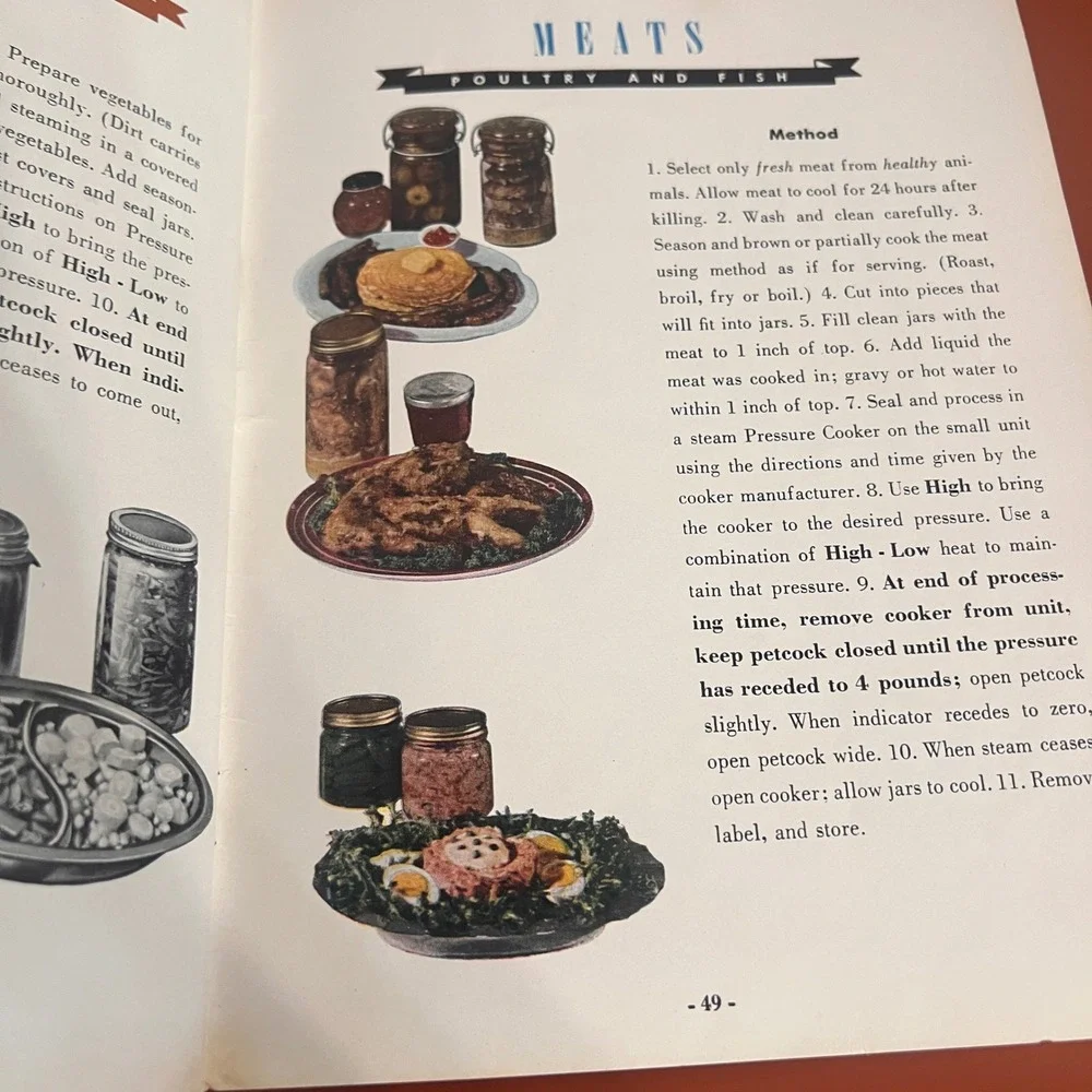 Vintage Hotpoint Electric Cooking and Home Canning Book Recipe Guide Mid-Century